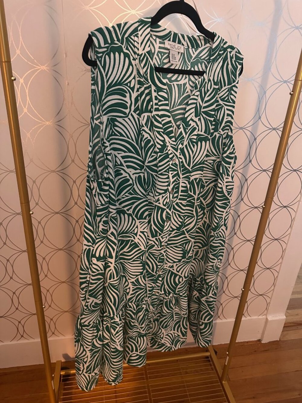Rachel Zoe Green & White Dress — 3X